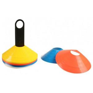 Набір фішек з підставкою LiveUP AGILITY CONES WITH RACK блакитний/жовтий Уні